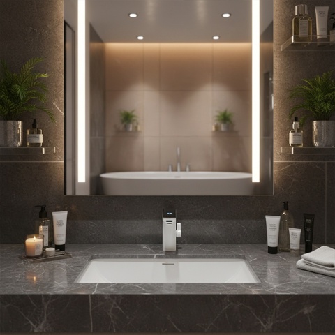 BATERIA ŁAZIENKOWA BEZDOTYKOWA F14-WH BIAŁA LED