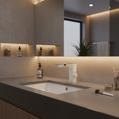 BATERIA ŁAZIENKOWA BEZDOTYKOWA F14-WH BIAŁA LED