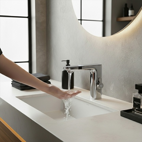 BATERIA ŁAZIENKOWA BEZDOTYKOWA F14A CHROM LED