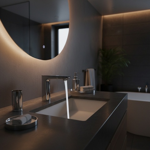 BATERIA ŁAZIENKOWA BEZDOTYKOWA F14A CHROM LED