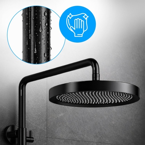 BATERIA PRYSZNICOWA ŁAZIENKOWA Z DESZCZOWNICĄ NATRYSKOWA ANDREA-BL CZARNA