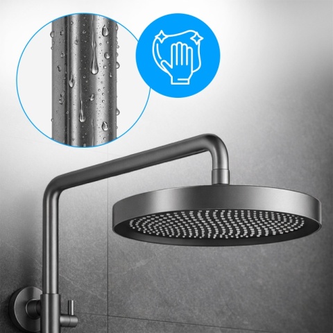 BATERIA PRYSZNICOWA ŁAZIENKOWA Z DESZCZOWNICĄ NATRYSKOWA ANDREA-GR SZARA