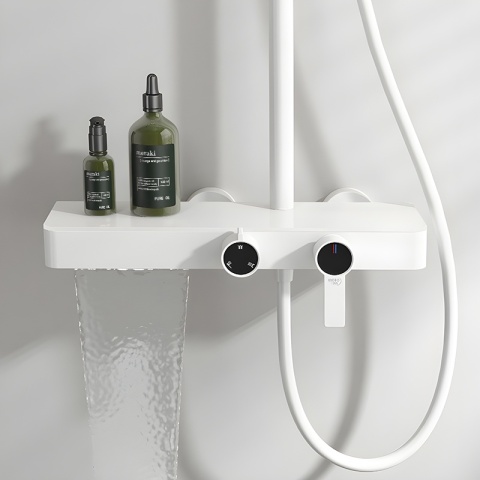 BATERIA PRYSZNICOWA ŁAZIENKOWA Z DESZCZOWNICĄ NATRYSKOWA ANDREA-WH BIAŁA