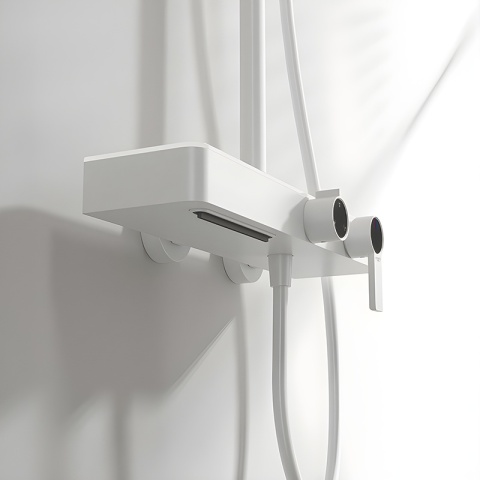 BATERIA PRYSZNICOWA ŁAZIENKOWA Z DESZCZOWNICĄ NATRYSKOWA ANDREA-WH BIAŁA