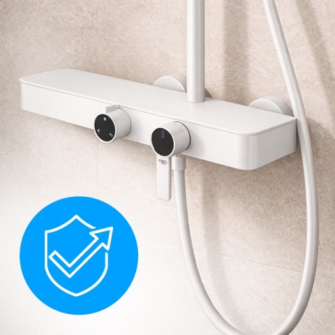 BATERIA PRYSZNICOWA ŁAZIENKOWA Z DESZCZOWNICĄ NATRYSKOWA ANDREA-WH BIAŁA