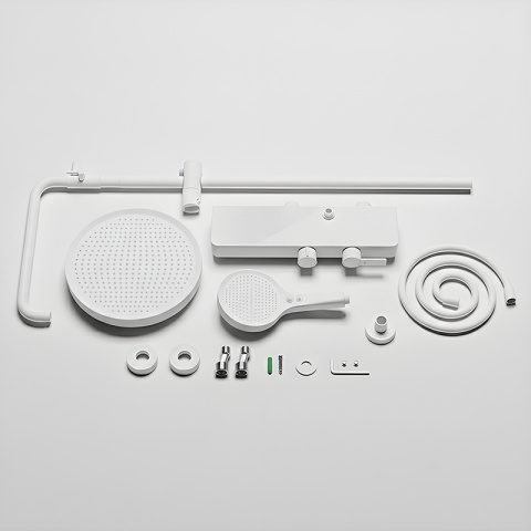 BATERIA PRYSZNICOWA ŁAZIENKOWA Z DESZCZOWNICĄ NATRYSKOWA ANDREA-WH BIAŁA