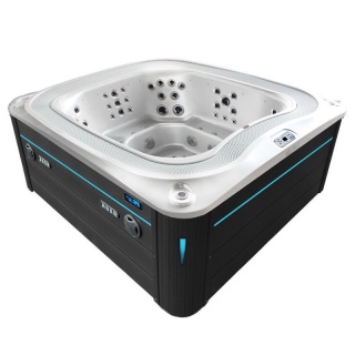JACUZZI OGRODOWE WANNA SPA406 BIAŁA PERŁA OBUDOWA ANTRACYT 250x230 CM