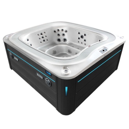 JACUZZI OGRODOWE WANNA SPA406 BIAŁA PERŁA OBUDOWA ANTRACYT 250x230 CM