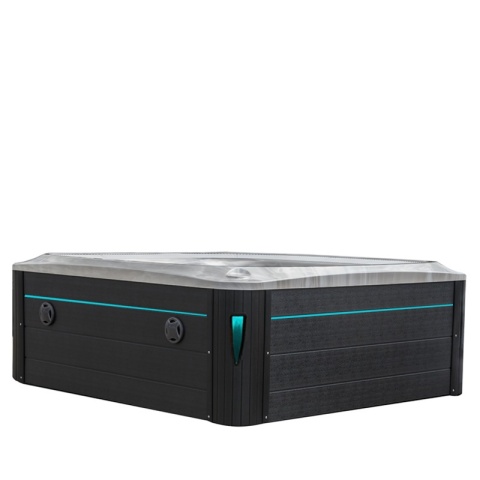 JACUZZI OGRODOWE WANNA SPA406 CAPPUCCINO OBUDOWA ANTRACYT 250x230 CM