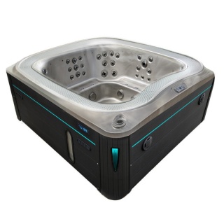 JACUZZI OGRODOWE WANNA SPA406 CAPPUCCINO OBUDOWA ANTRACYT 250x230 CM