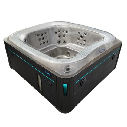 JACUZZI OGRODOWE WANNA SPA406 CAPPUCCINO OBUDOWA ANTRACYT 250x230 CM