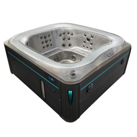 JACUZZI OGRODOWE WANNA SPA406 CAPPUCCINO OBUDOWA ANTRACYT 250x230 CM