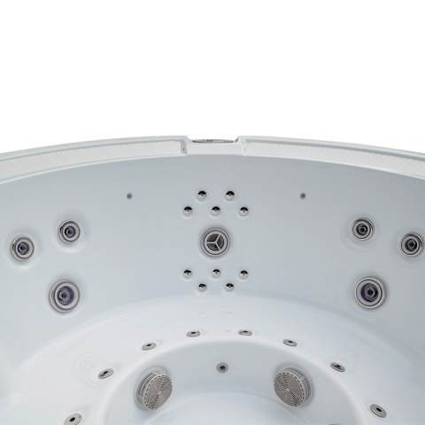 JACUZZI OGRODOWE WANNA SPA540 BIAŁA PERŁA OBUDOWA ANTRACYT 240X240 CM