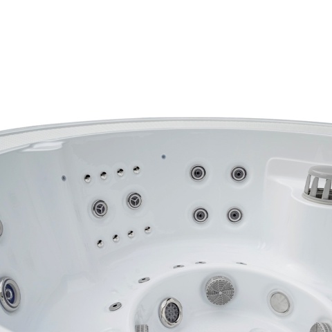 JACUZZI OGRODOWE WANNA SPA540 BIAŁA PERŁA OBUDOWA ANTRACYT 240X240 CM