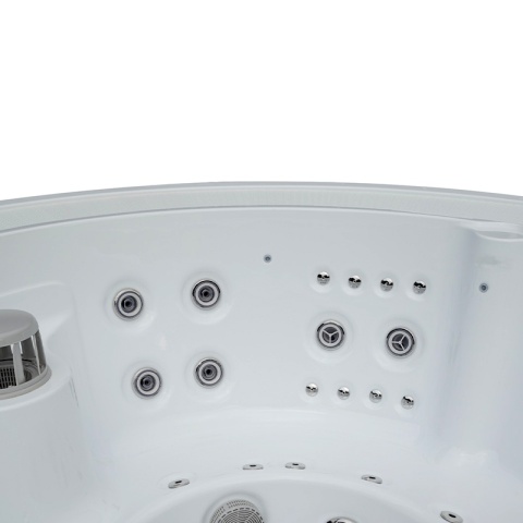 JACUZZI OGRODOWE WANNA SPA540 BIAŁA PERŁA OBUDOWA ANTRACYT 240X240 CM