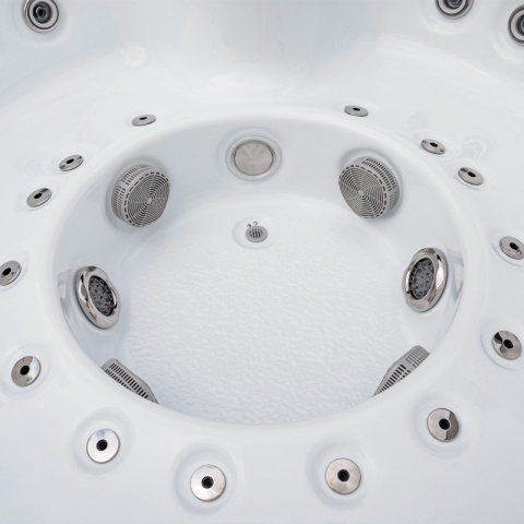 JACUZZI OGRODOWE WANNA SPA540 BIAŁA PERŁA OBUDOWA ANTRACYT 240X240 CM