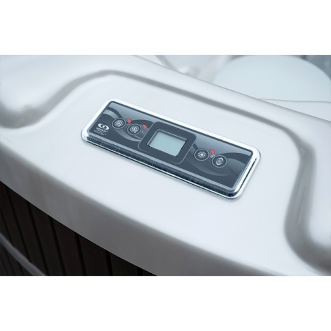 JACUZZI OGRODOWE WANNA HYBRYDOWA BALIA OGRODOWA SPA580W BIAŁA PERŁA OBUDOWA ANTRACYT 200X200 CM