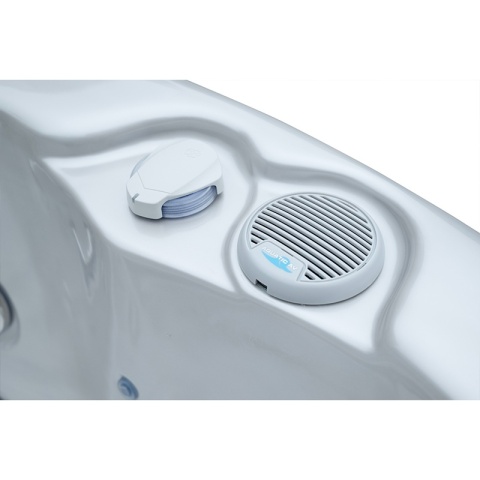 JACUZZI OGRODOWE WANNA HYBRYDOWA BALIA OGRODOWA SPA580W BIAŁA PERŁA OBUDOWA ANTRACYT 200X200 CM