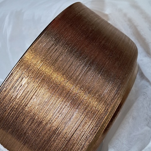 UMYWALKA NABLATOWA CERAMICZNA OKRĄGŁA LAVA-P-GL-360 SZCZOTKOWANE ZŁOTO 36x12 CM