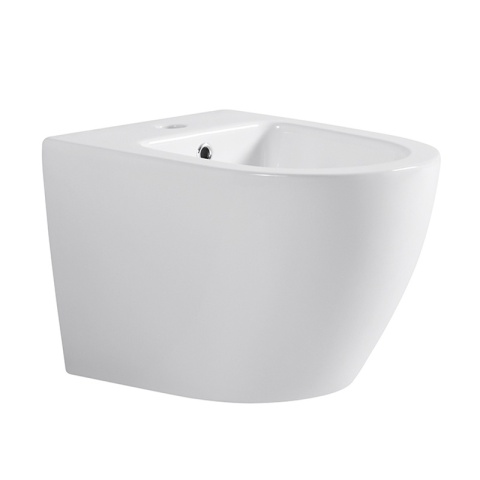 BIDET ŁAZIENKOWY PODWIESZANY WISZĄCY CERAMICZNY OWALNY BIAŁY BID-MIZU-WH 49 CM