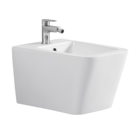BIDET ŁAZIENKOWY PODWIESZANY WISZĄCY CERAMICZNY PROSTOKĄTNY BIAŁY BID-RAIN-WH 52 CM