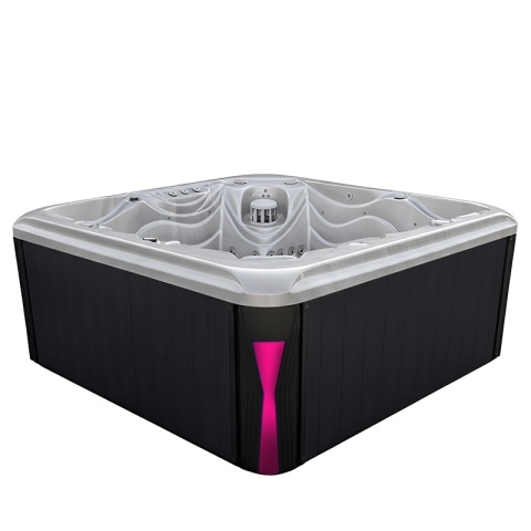 JACUZZI OGRODOWE WANNA SPA560 CAPPUCCINO OBUDOWA ANTRACYT 220x220 CM