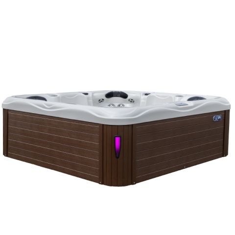 JACUZZI OGRODOWE WANNA SPA752 BIAŁA PERŁA OBUDOWA KAWA 200x200 CM