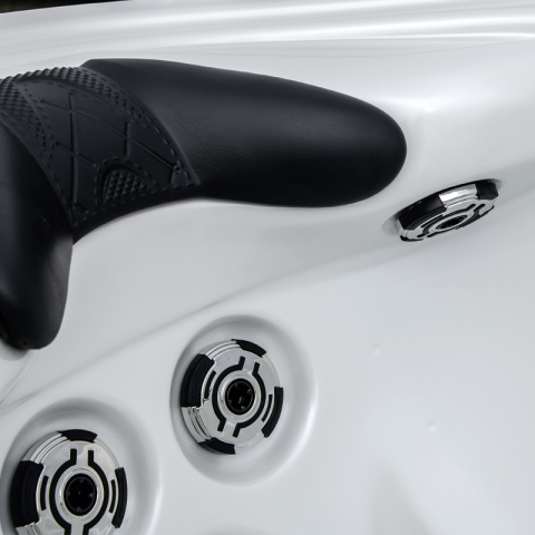 JACUZZI OGRODOWE WANNA SPA752 BIAŁA PERŁA OBUDOWA KAWA 200x200 CM