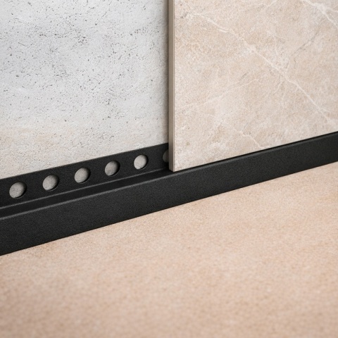 LISTWA CZOŁOWA BRODZIKOWA UNIWERSALNA CZARNY MAT 120 CM LCB-MTB-120