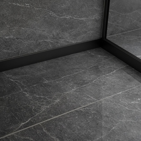 LISTWA CZOŁOWA BRODZIKOWA UNIWERSALNA CZARNY MAT 120 CM LCB-MTB-120