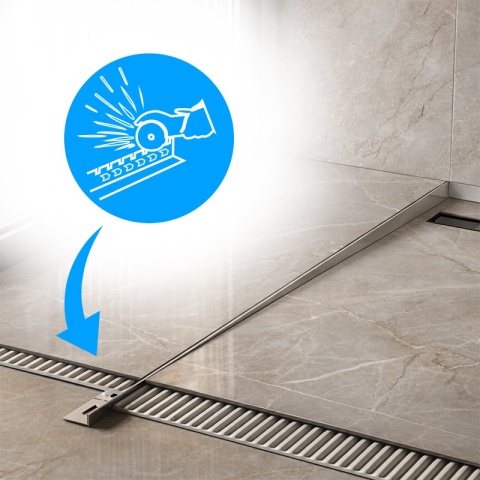 LISTWA SPADKOWA BRODZIKOWA CHROM LEWA 100 CM LSB-CH-L-100