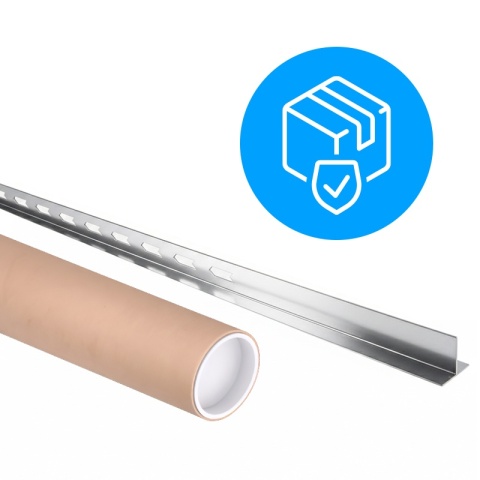 LISTWA SPADKOWA BRODZIKOWA CHROM PRAWA 120 CM LSB-CH-R-120