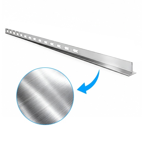 LISTWA SPADKOWA BRODZIKOWA CHROM PRAWA 140 CM LSB-CH-R-140