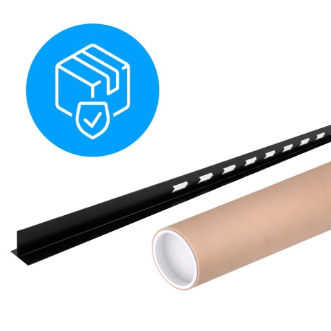 LISTWA SPADKOWA BRODZIKOWA CZARNY MAT LEWA 120 CM LSB-MTB-L-120