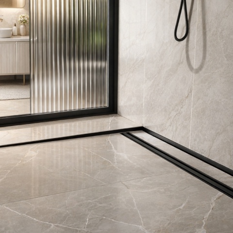 LISTWA SPADKOWA BRODZIKOWA CZARNY MAT LEWA 120 CM LSB-MTB-L-120