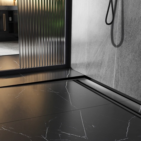 LISTWA SPADKOWA BRODZIKOWA CZARNY MAT LEWA 120 CM LSB-MTB-L-120