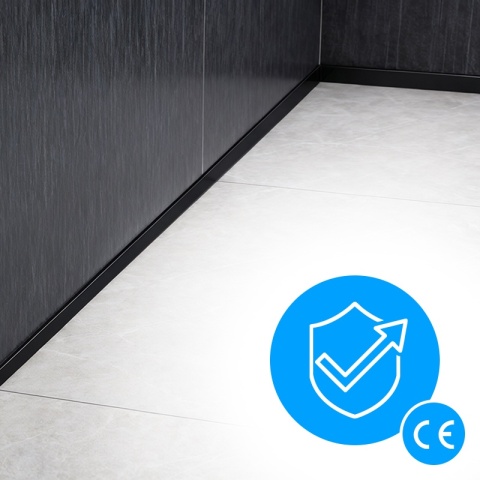 LISTWA SPADKOWA BRODZIKOWA CZARNY MAT LEWA 140 CM LSB-MTB-L-140