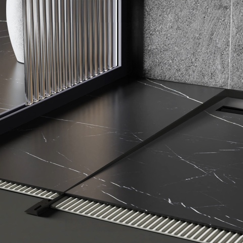 LISTWA SPADKOWA BRODZIKOWA CZARNY MAT LEWA 180 CM LSB-MTB-L-180