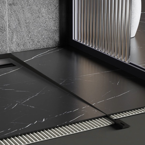 LISTWA SPADKOWA BRODZIKOWA CZARNY MAT PRAWA 120 CM LSB-MTB-R-120