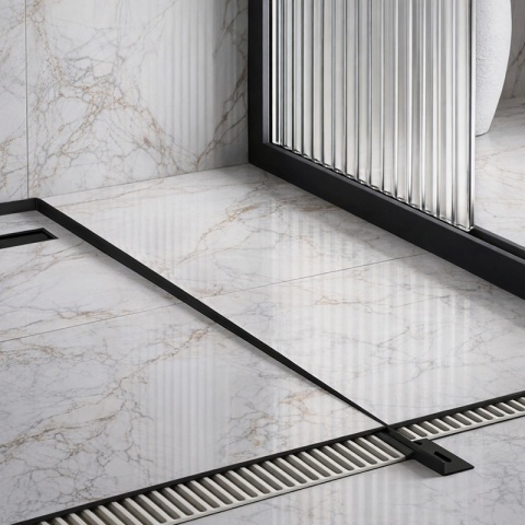 LISTWA SPADKOWA BRODZIKOWA CZARNY MAT PRAWA 120 CM LSB-MTB-R-120