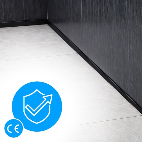 LISTWA SPADKOWA BRODZIKOWA CZARNY MAT PRAWA 120 CM LSB-MTB-R-120