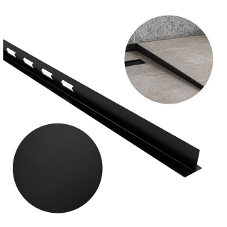 LISTWA SPADKOWA BRODZIKOWA CZARNY MAT PRAWA 120 CM LSB-MTB-R-120