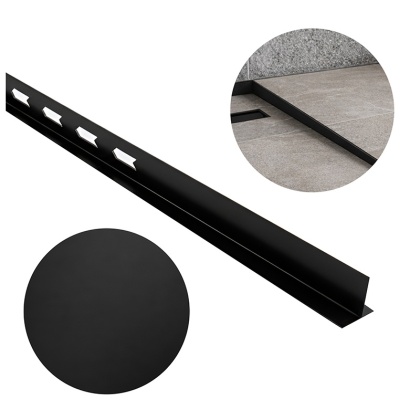 LISTWA SPADKOWA BRODZIKOWA CZARNY MAT PRAWA 120 CM LSB-MTB-R-120