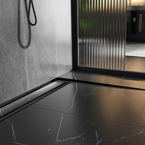 LISTWA SPADKOWA BRODZIKOWA CZARNY MAT PRAWA 140 CM LSB-MTB-R-140