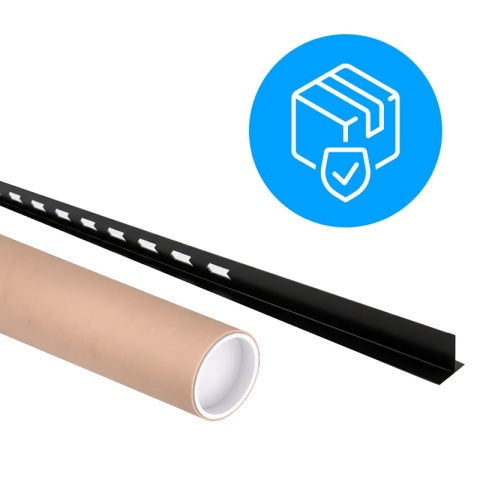 LISTWA SPADKOWA BRODZIKOWA CZARNY MAT PRAWA 180 CM LSB-MTB-R-180