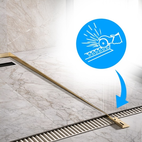 LISTWA SPADKOWA BRODZIKOWA ZŁOTA PRAWA 120 CM LSB-GL-R-120