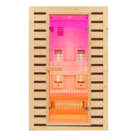 SAUNA DOMOWA SUCHA INFRARED NISKOTEMPERATUROWA TROMSO2 2-3 OSOBOWA 120x105 CM 230 V