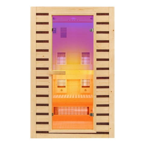 SAUNA DOMOWA SUCHA INFRARED NISKOTEMPERATUROWA TROMSO2 2-3 OSOBOWA 120x105 CM 230 V
