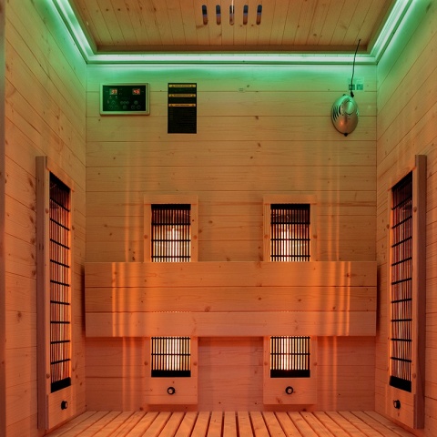 SAUNA DOMOWA SUCHA INFRARED NISKOTEMPERATUROWA TROMSO2 2-3 OSOBOWA 120x105 CM 230 V