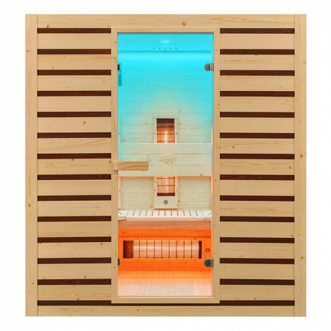 SAUNA DOMOWA SUCHA INFRARED NISKOTEMPERATUROWA TROMSO4 4-5 OSOBOWA 180x150 CM 230 V